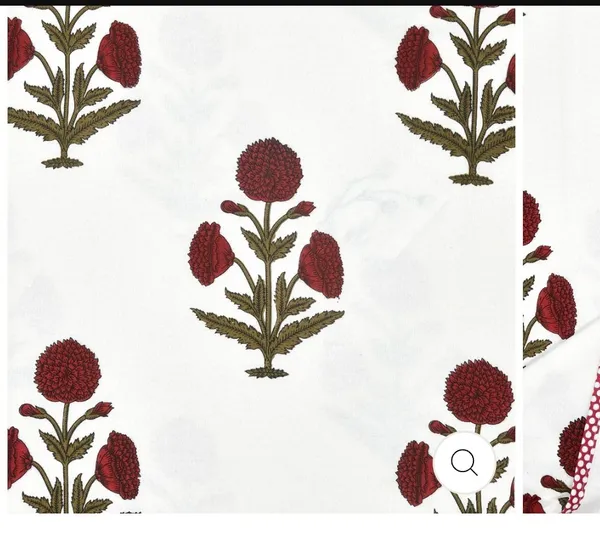 Star_loom_-_White_with_Red_flowers_Super_King_Handblock_Bedsheet_for_Home_and_Decor