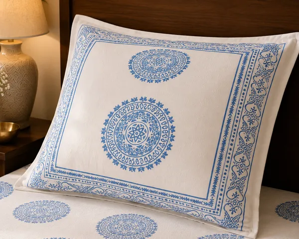 Yarn_Weave-_White_With_Blue_Print_King_Size_Bedsheet_for_Home_and_Decor