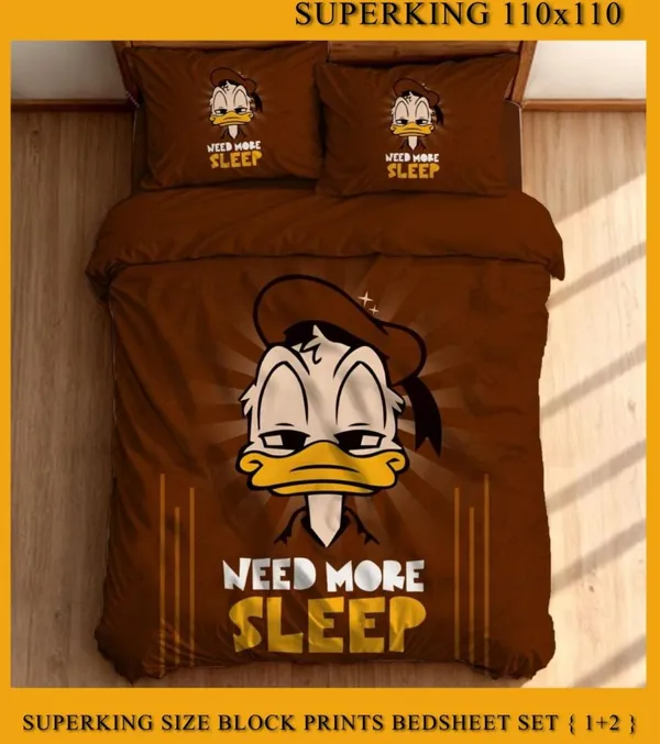Cotton_Feel_|_Kids_Super_King_Size_|_Mickey_Mouse_Block_Print_With_2_Pillow_Covers_|_-_Tiny_Tales