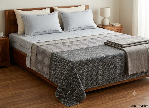 Cotton_|_Super_King_Size_|_Flat_Bedsheet_|_Multi_With_2_Pillow_Covers|_-_Utkarsh