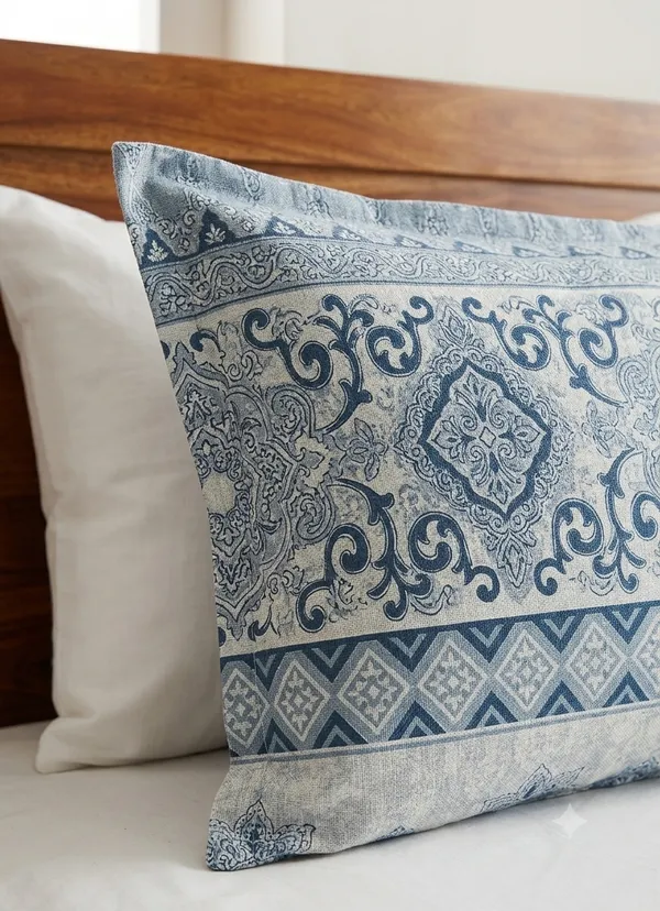 Cotton_|_Super_King_Size_|_Flat_Bedsheet_|_Blue_Color_With_2_Pillow_Covers|_-_Utkarsh