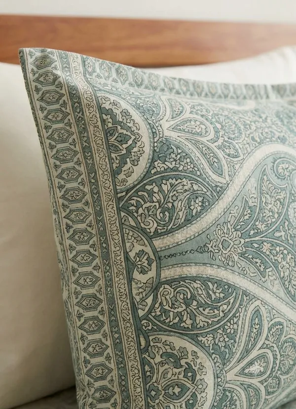 Cotton_|_Super_King_Size_|_Flat_Bedsheet_|_Green_Color_With_2_Pillow_Covers|_-_Utkarsh