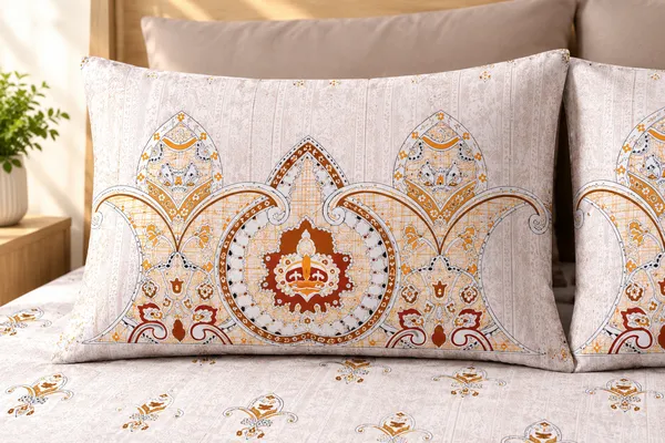 Cotton_|_Super_King_Size_|_Flat_Bedsheet_|_Multi_Color_With_2_Pillow_Covers|_-_Utkrisht
