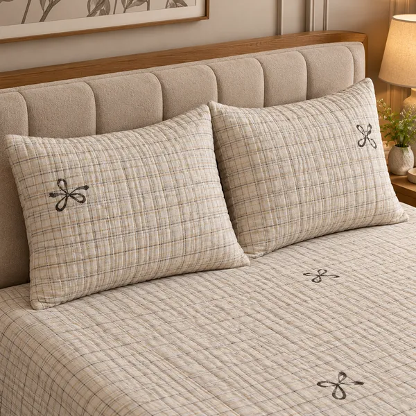 Cotton_|_King_Size_Bedsheet_|_2_Quilted_Pillow_Covers_|_Cream-_Vectra