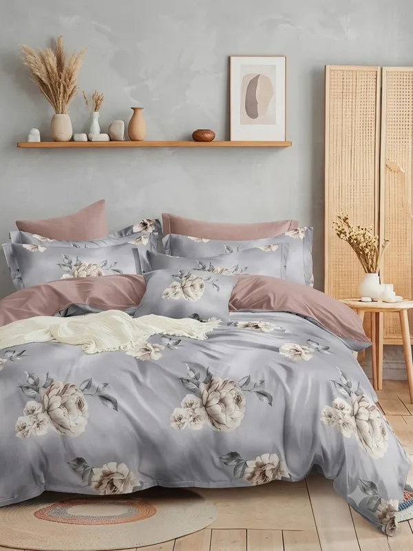 Vyom-_Blue_Super_King_Size_Bedsheet