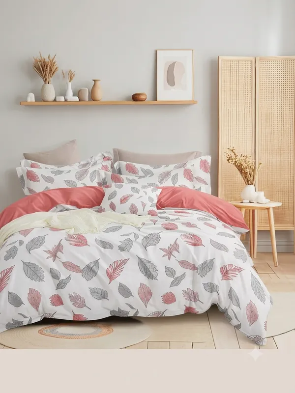 Glace_Cotton_|_Super_King_Size_|_Flat_Bedsheet_|_White_With_Pink_and_Grey_With_2_Pillow_Covers|_-_Vyom