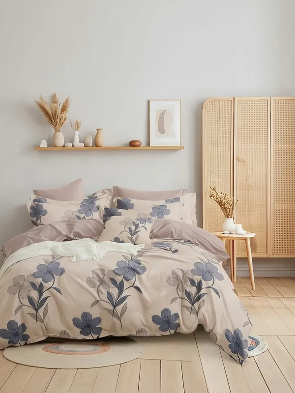 Vyom_-_Beige_Super_King_Size_Bedsheet
