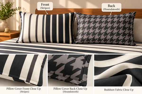 Cotton_|__Super_King_Size_|_Flat_Bedsheet_|_Purple_With_Blue_Design_|_2_Pillow_Covers|_-_Marina