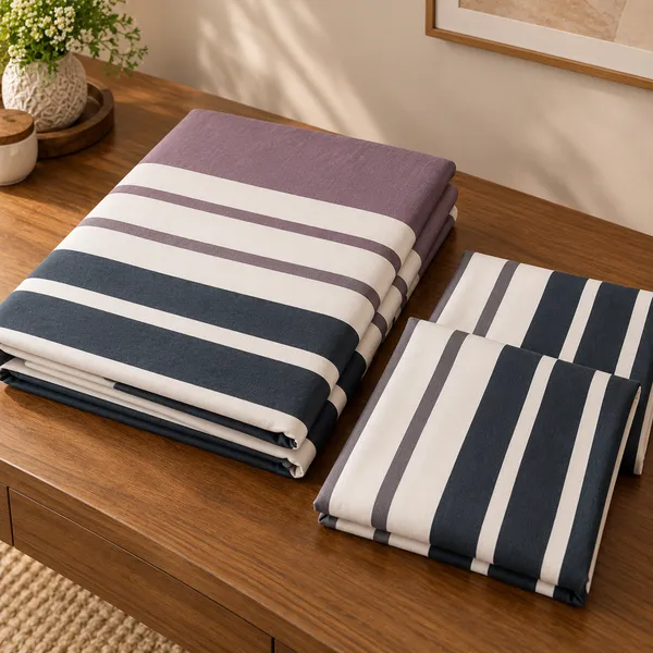 Cotton_|__Super_King_Size_|_Flat_Bedsheet_|_Purple_With_Blue_Design_|_2_Pillow_Covers|_-_Marina
