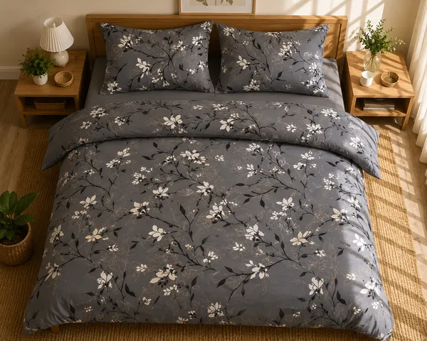 Sukoon_-_Grey_Super_King_Size_Bedsheet