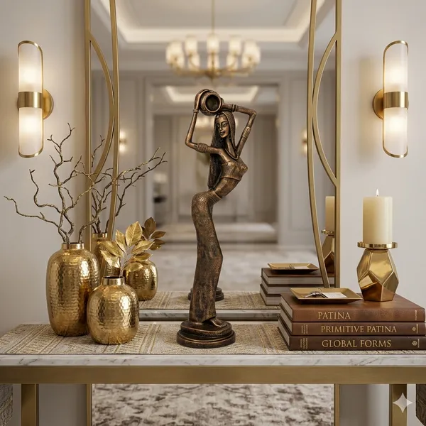 Bronze_Finish_Lady_with_Pot_Showpiece_|_Elegant_Woman_Figurine_Statue_|_Modern_Home_Decor_Item_for_Living_Room,_Office_&_Shelf_|_Premium_Polyresin_Decorative_Sculpture_(51.5_cm)