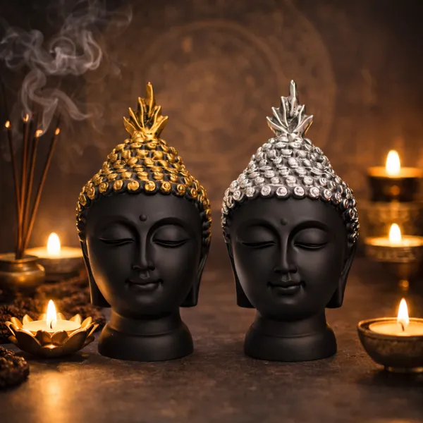 Lord_Buddha_Face_Idol_Combo_Set_|_Gold_&_Silver_Decorative_Showpiece_for_Home_&_Office