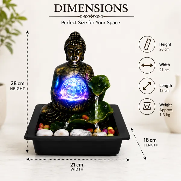 Shankhcraft_Buddha_Water_Fountain_with_LED_Crystal_Ball_|_Indoor_Tabletop_Water_Fountain_for_Home_Decor_|_Polyresin_Meditation_Fountain_for_Living_Room,_Office_&_Gift