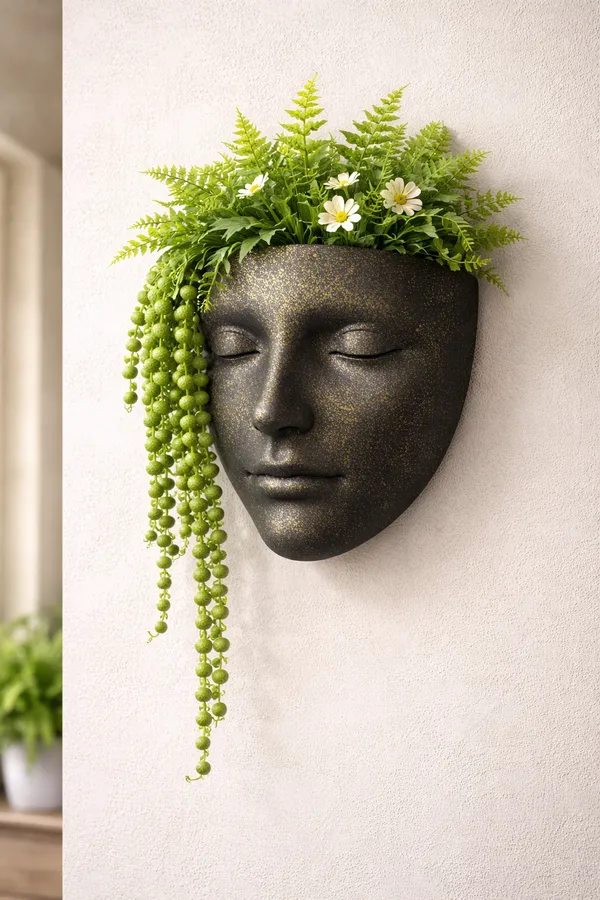 Black_And_Golden_Serenity_Face_Wall_Planter_Set_|_Modern_Resin_Face_Wall_Hanging_Flower_Pots_without_flowers_