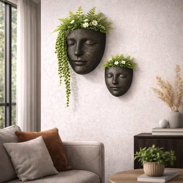 Black_And_Golden_Serenity_Face_Wall_Planter_Set_|_Modern_Resin_Face_Wall_Hanging_Flower_Pots_without_flowers_