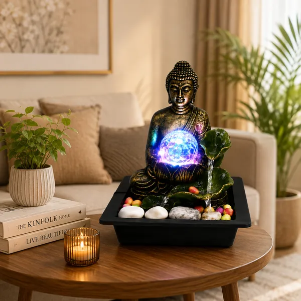 Shankhcraft_Buddha_Water_Fountain_with_LED_Crystal_Ball_|_Indoor_Tabletop_Water_Fountain_for_Home_Decor_|_Polyresin_Meditation_Fountain_for_Living_Room,_Office_&_Gift