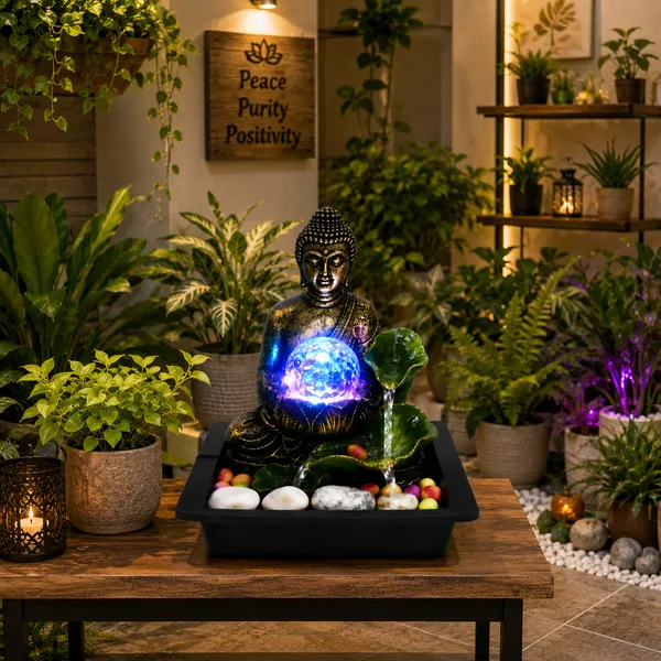 Shankhcraft_Buddha_Water_Fountain_with_LED_Crystal_Ball_|_Indoor_Tabletop_Water_Fountain_for_Home_Decor_|_Polyresin_Meditation_Fountain_for_Living_Room,_Office_&_Gift