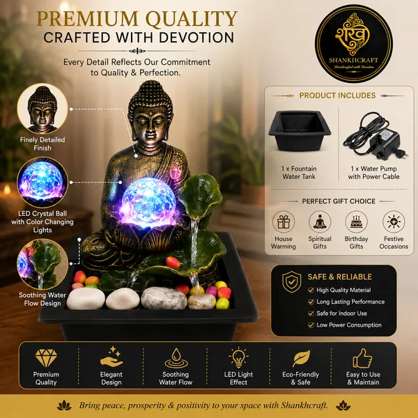 Shankhcraft_Buddha_Water_Fountain_with_LED_Crystal_Ball_|_Indoor_Tabletop_Water_Fountain_for_Home_Decor_|_Polyresin_Meditation_Fountain_for_Living_Room,_Office_&_Gift