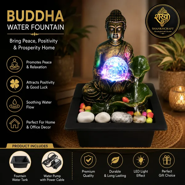 Shankhcraft_Buddha_Water_Fountain_with_LED_Crystal_Ball_|_Indoor_Tabletop_Water_Fountain_for_Home_Decor_|_Polyresin_Meditation_Fountain_for_Living_Room,_Office_&_Gift