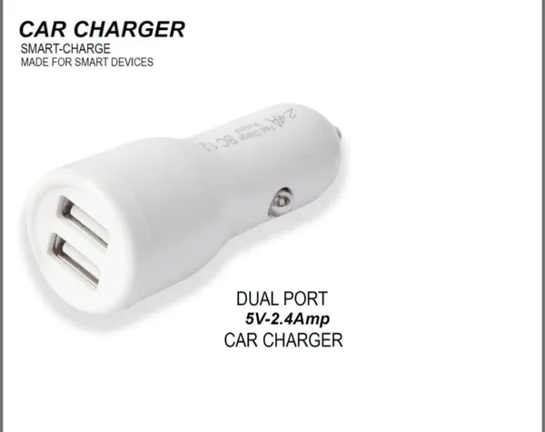 White_2_Usb_Car_Dock_With_3_In_1_Cable_For_Car_And_Mobile_Phones