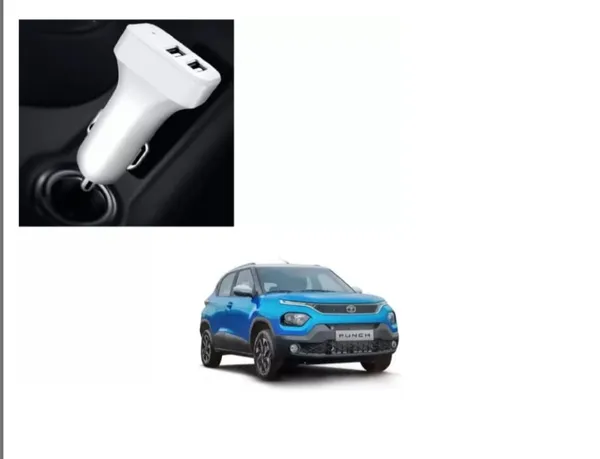 White_2_Usb_Car_Dock_With_3_In_1_Cable_For_Car_And_Mobile_Phones