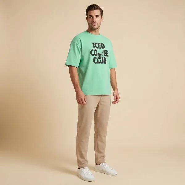 Pista_Green_Cotton_Premium_T_Shirt