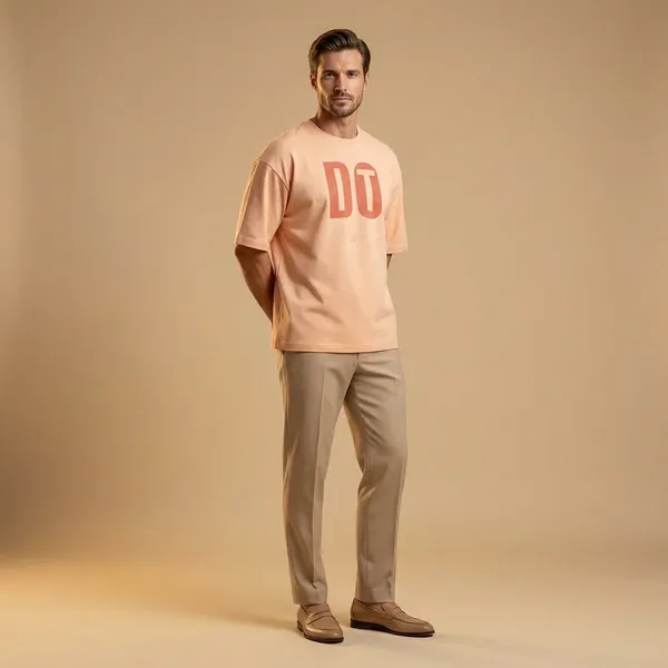 Peach_Cotton_Premium_T_Shirt