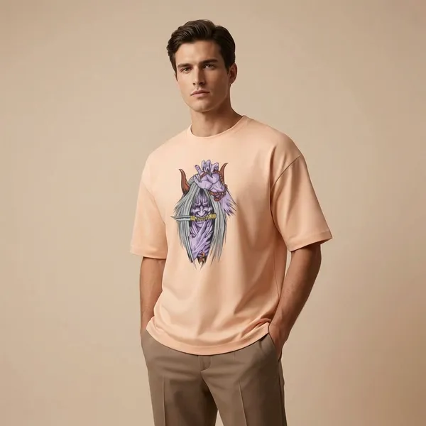 Peach_Cotton_Premium_T_Shirt