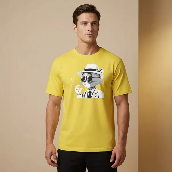 Mustard_Yellow_Cotton_Premium_T_Shirt