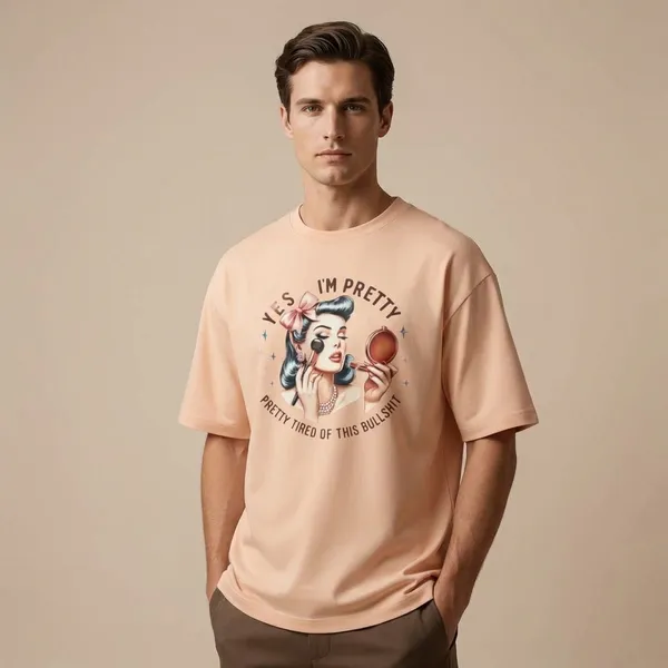 Peach_Cotton_Premium_T_Shirt