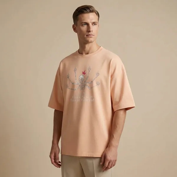 Peach_Cotton_Premium_T_Shirt