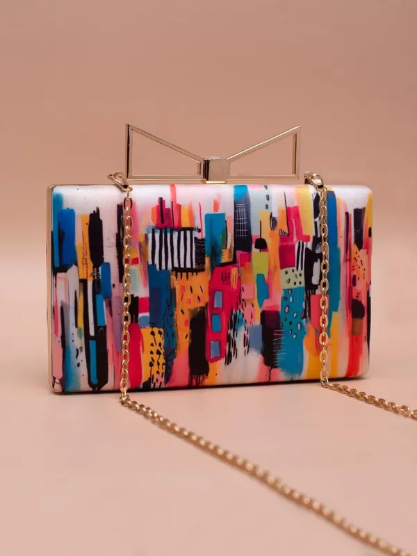 Multicolor_Art_Printed_Clutch_Bag_For_Women