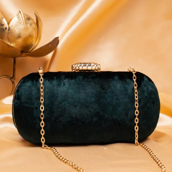 Green_Capsule_Clutch_Bag_For_Women