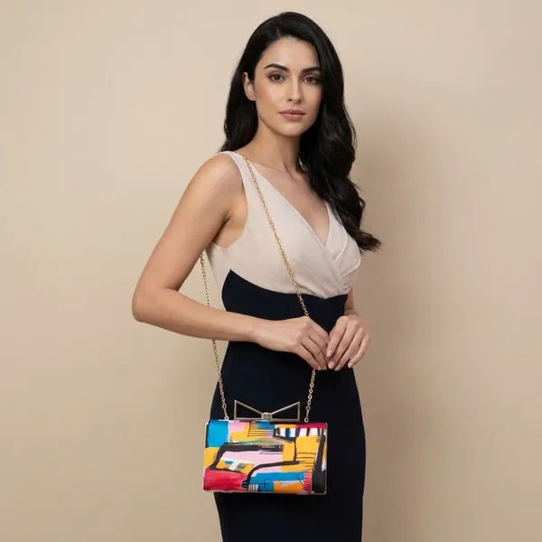 Multicolor_Art_Printed_Clutch_Bag_For_Women