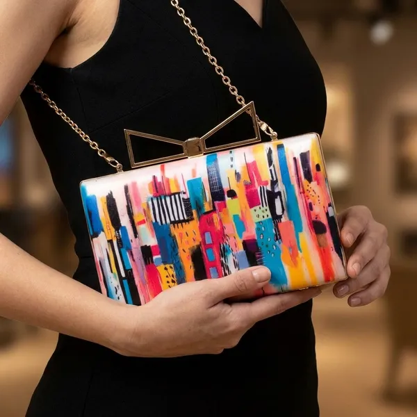 Multicolor_Art_Printed_Clutch_Bag_For_Women