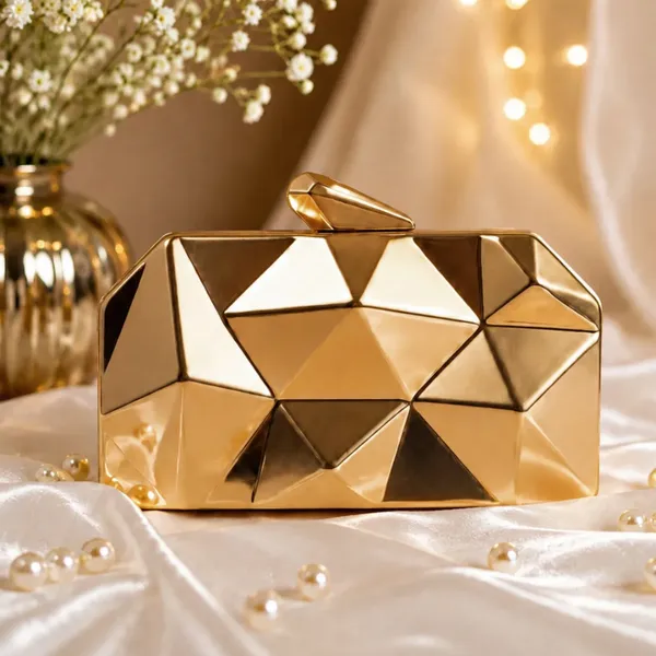 Designer_White_Acrylic_Clutch_with_Golden_Handle