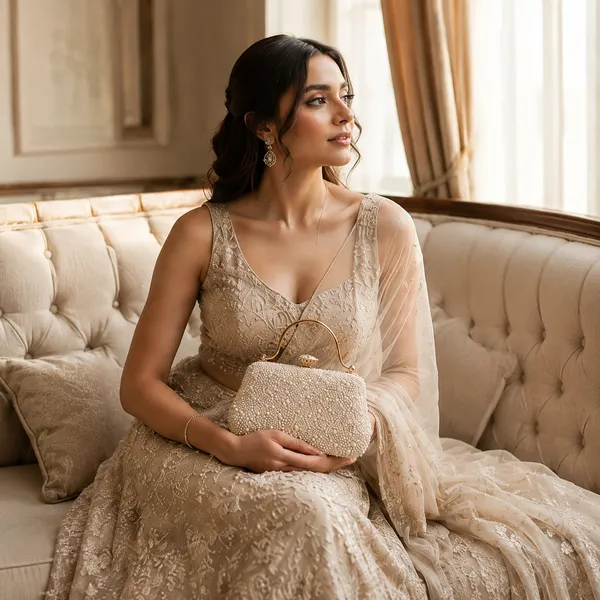 House_Of_Ilahi_White_Pearl_Beaded_Party_Clutch