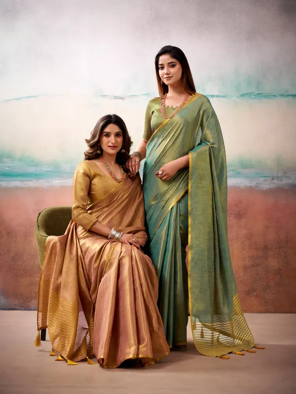 Pure_Khadi_Tissue_Silk_with_Golden_Zari_Weave_Lining_pallu_design_and_Zari_weave_salvage_border