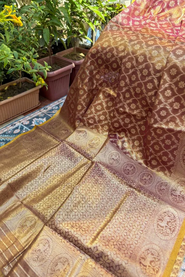 Pink_Banarasi_Silk_Intricate_Weaving_And_Zari_Work_Saree_With_Blouse_Piece_For_Women