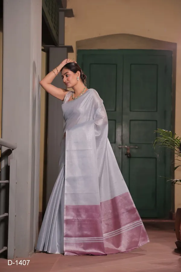 Violet_Pure_Silk_Contrast_Border_Saree_With_Blouse_Piece_For_Women