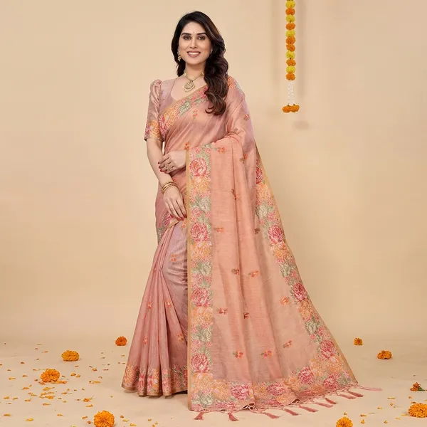 Pink_Silk_Embroidered_Floral_Saree_With_Blouse_Piece_For_Women