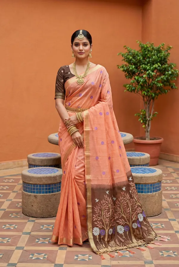 Soft_Pure_Muga_Cotton__saree_with_Meenakari__weaving_touchup_motifs_design