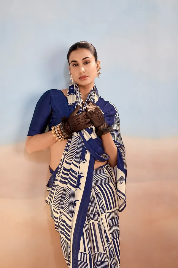 Abstract_Nomad_Lines_Satin_Chiffon_Saree