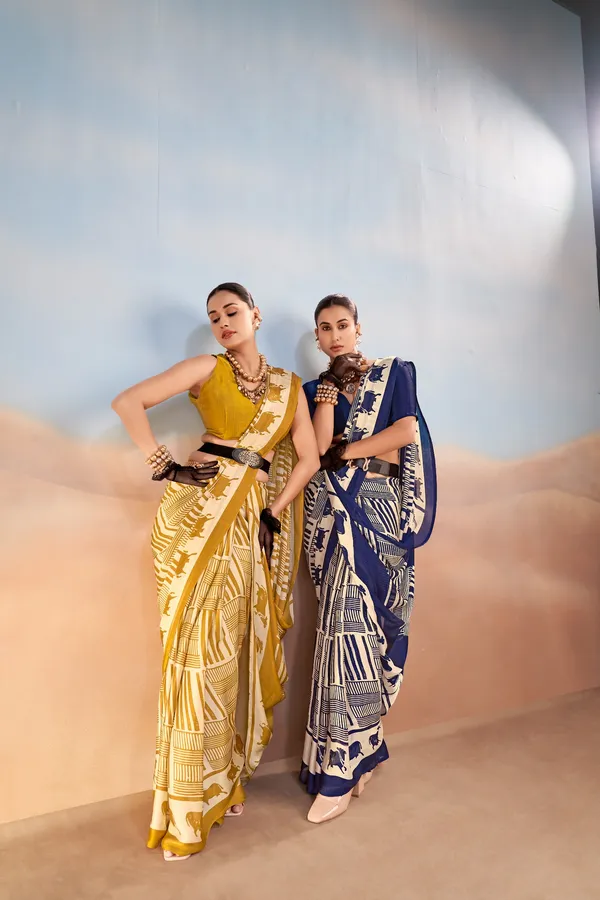 Abstract_Nomad_Lines_Satin_Chiffon_Saree