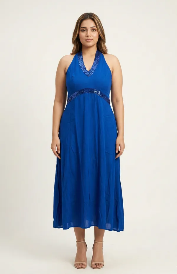 Blue_Premium_Crepe_Celeste_Halter_Neck_Dress_For_Women_and_Girls