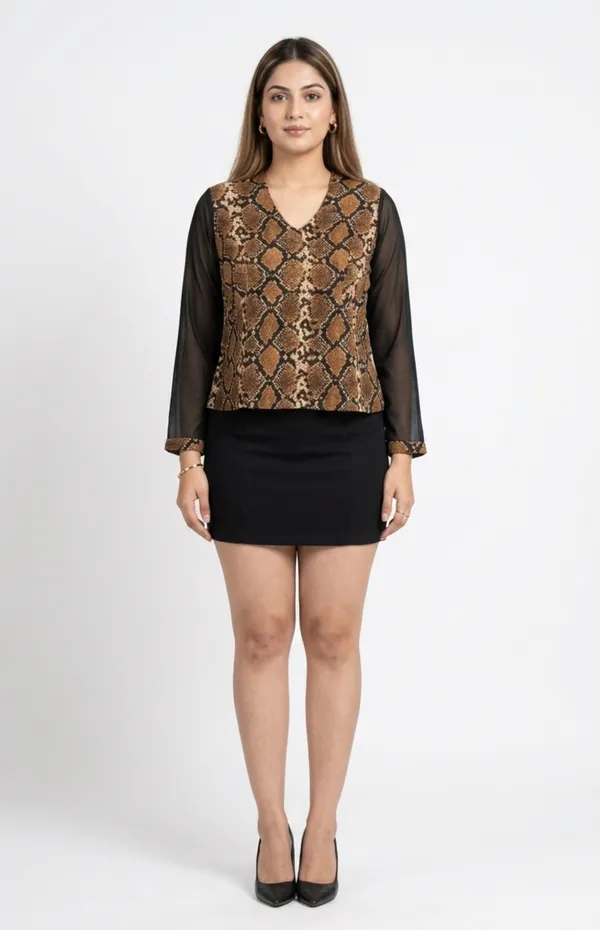 Multicolor_Premium_Crepe_Wild_Muse_V_Neck_Leopard_Print_Top_For_Women_and_Girls
