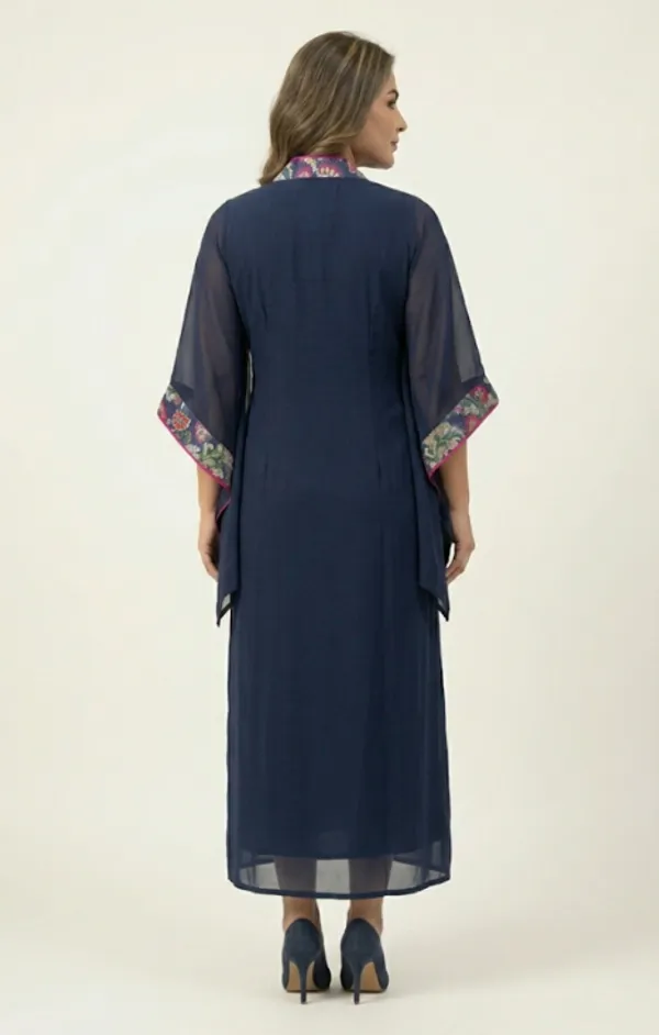 Navy_Blue_Premium_Crepe_Blossom_Long_Dress_For_Women_and_Girls