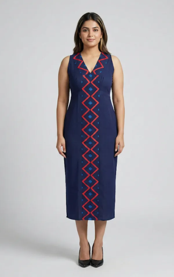 Blue_Premium_Crepe_Pop_Zig_Zag__Print_Dress_For_Women_and_Girls