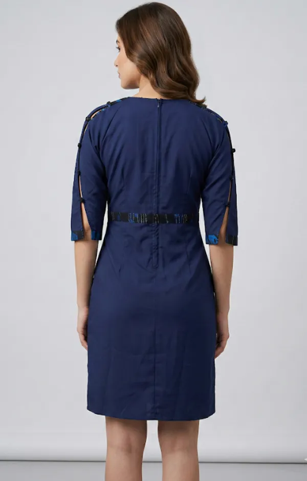 Blue_Premium_Crepe_Sapphire_Sheen_Embellished_Midi_Dress_For_Women_and_Girls