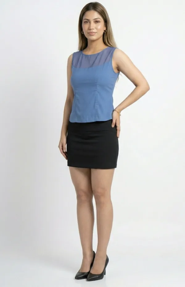 Blue_Premium_Crepe_Azure_Ease_Sleeveless_Top_For_Women_and_Girls